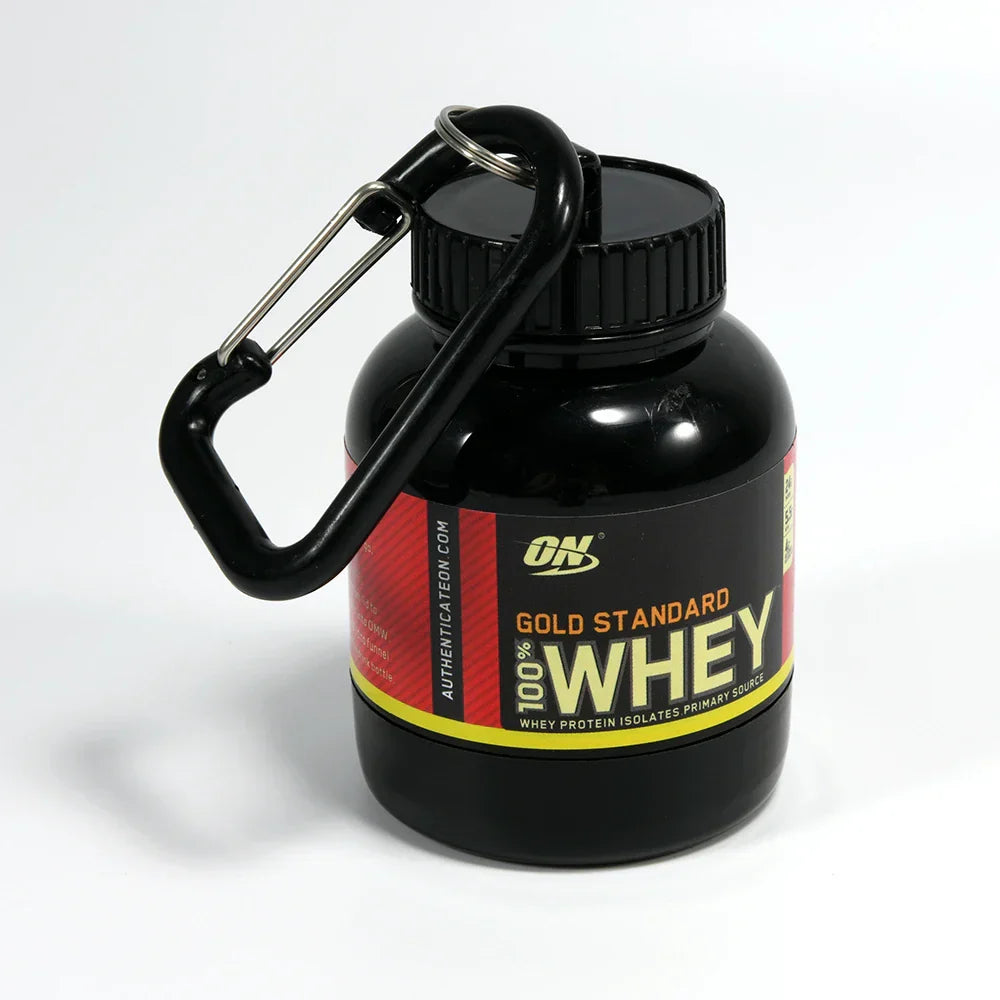 Portable Mini Protein Powder Bottle with Whey Keychain
