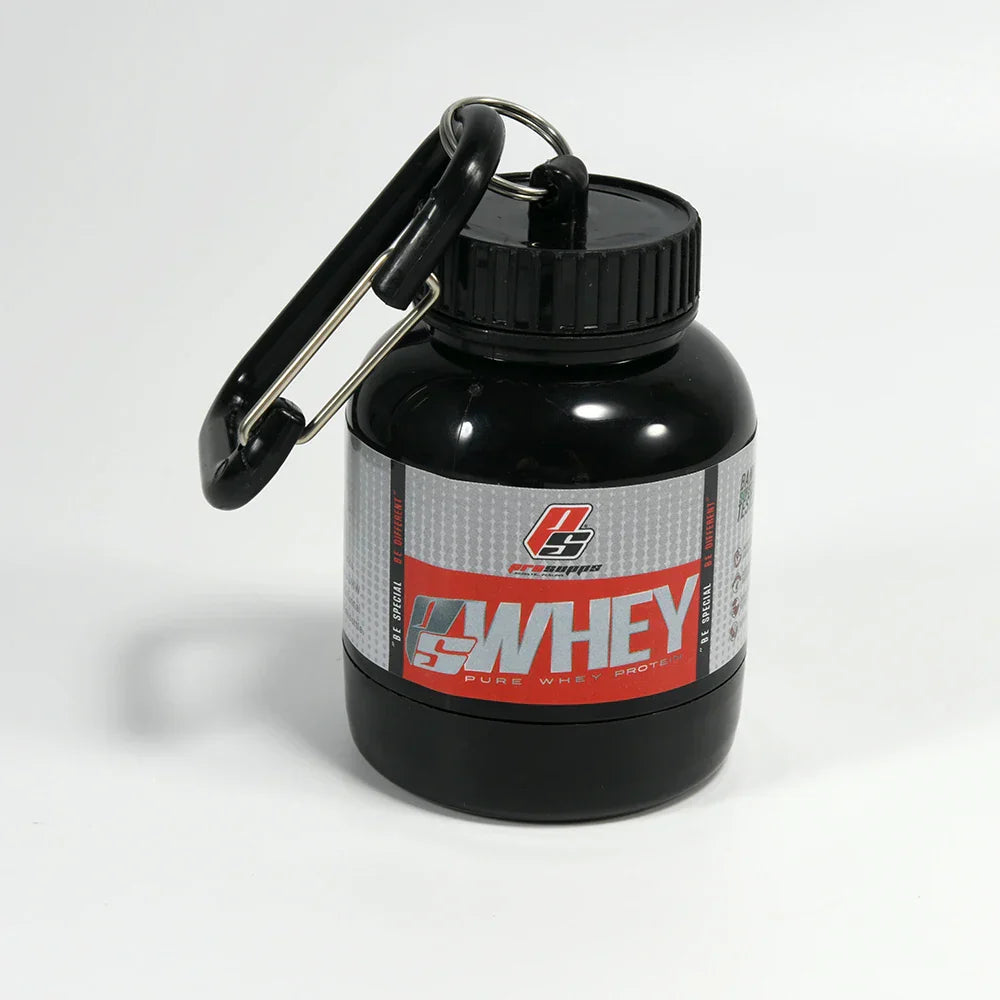 Portable Mini Protein Powder Bottle with Whey Keychain