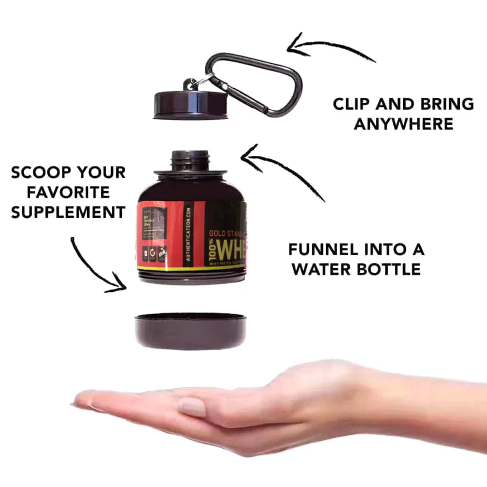 Portable Mini Protein Powder Bottle with Whey Keychain