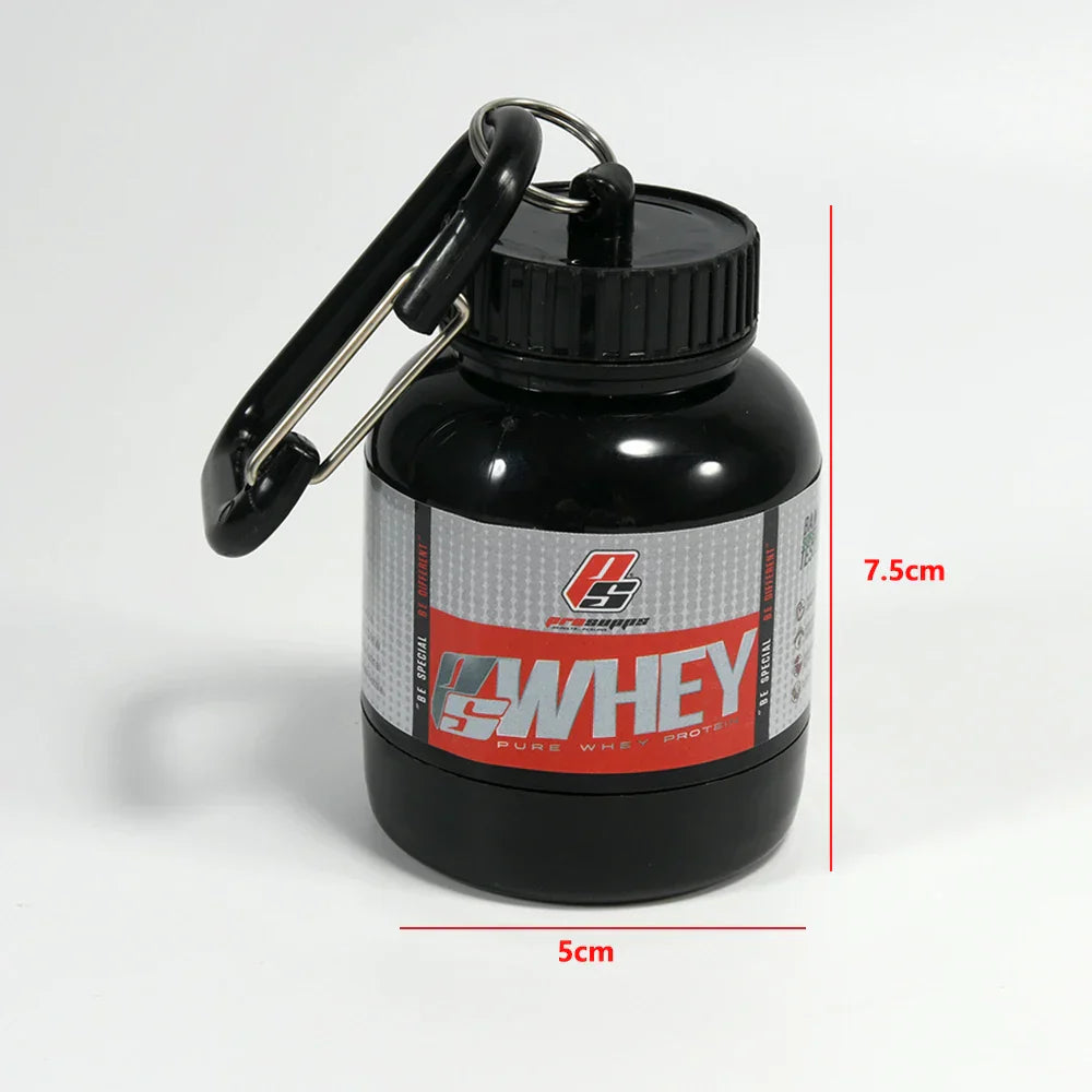 Portable Mini Protein Powder Bottle with Whey Keychain